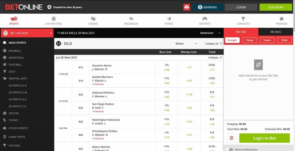 BetOnline Lobby