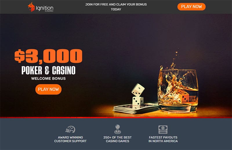 Ignition Casino - top online casino that accept PayPal