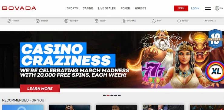 bovada homepage