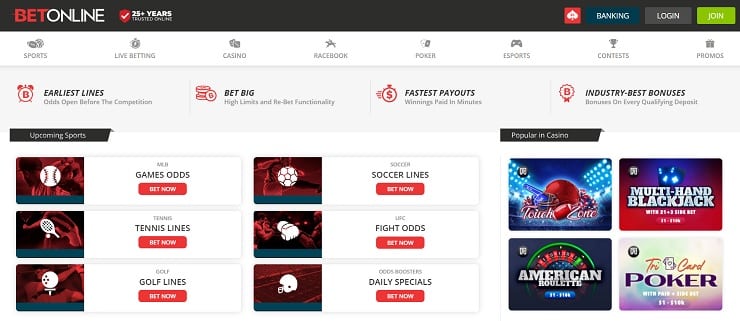BetOnline - Top Dota 2 Gambling Site for Live Betting