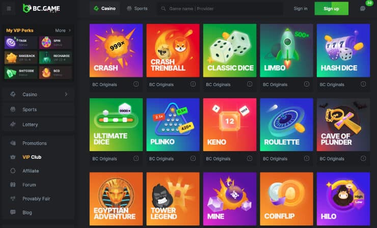 BC.Game Original Games Online