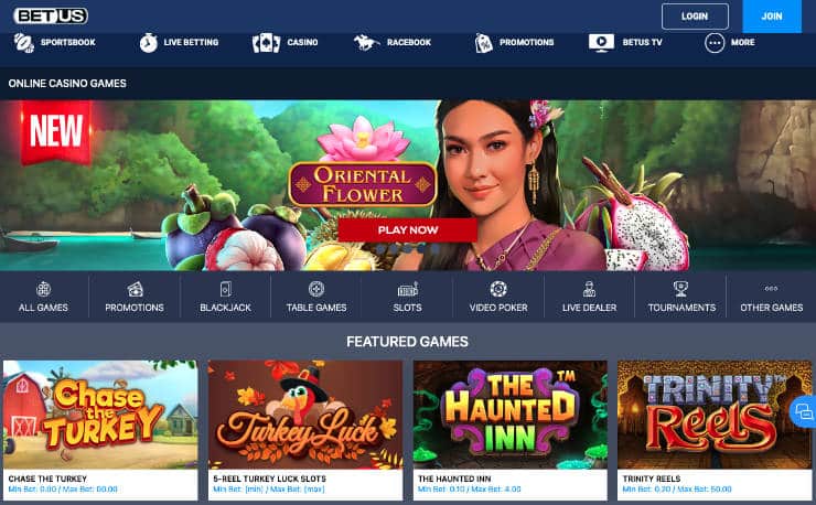 BetUS Featured Games Online