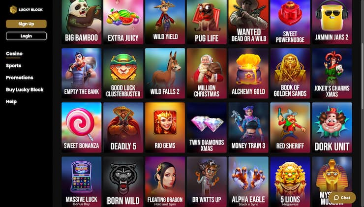 Lucky Block - one of the best Cardano casino sites