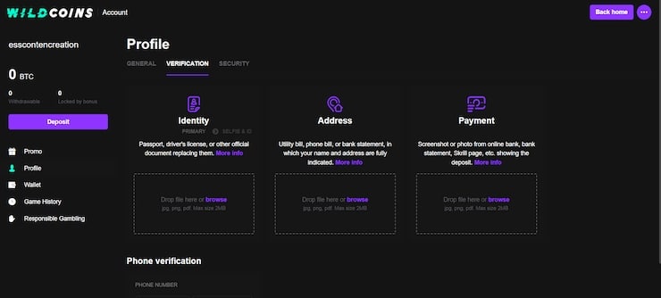 Claim a Wildcoins Bonus Code_Step 6