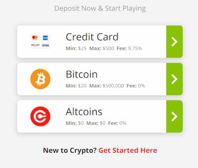 BetOnline deposit options