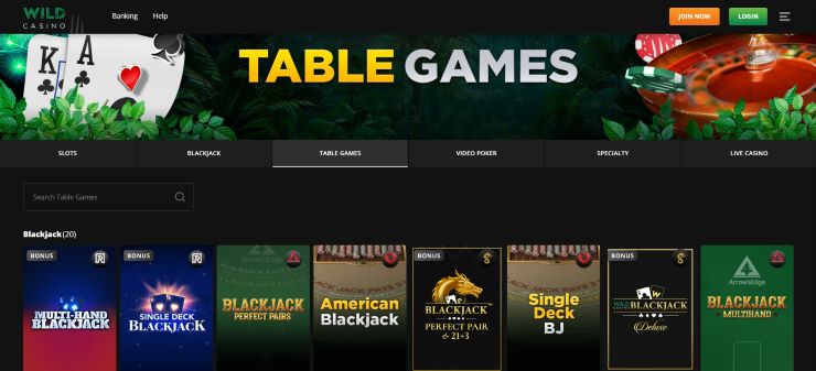 offshore casinos Wild Casino sign up process